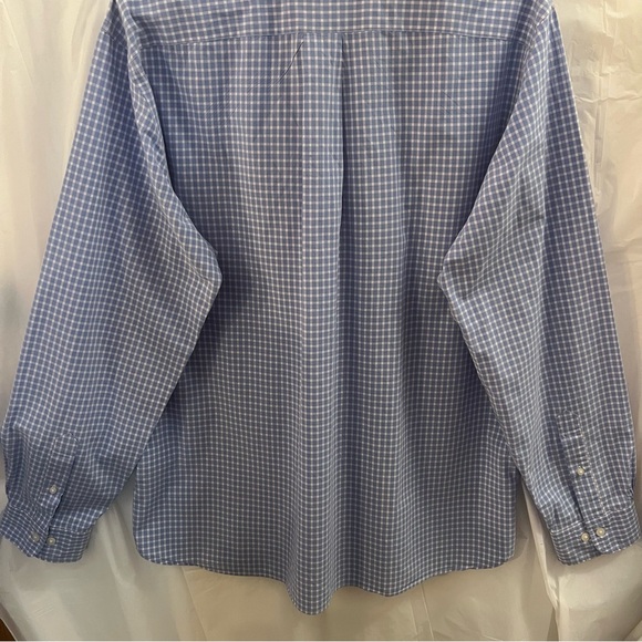 BROOKS BROTHERS SHIRT, Mens XXL, Blue & White Long Sleeve Button Down, Excellent - Picture 9 of 16